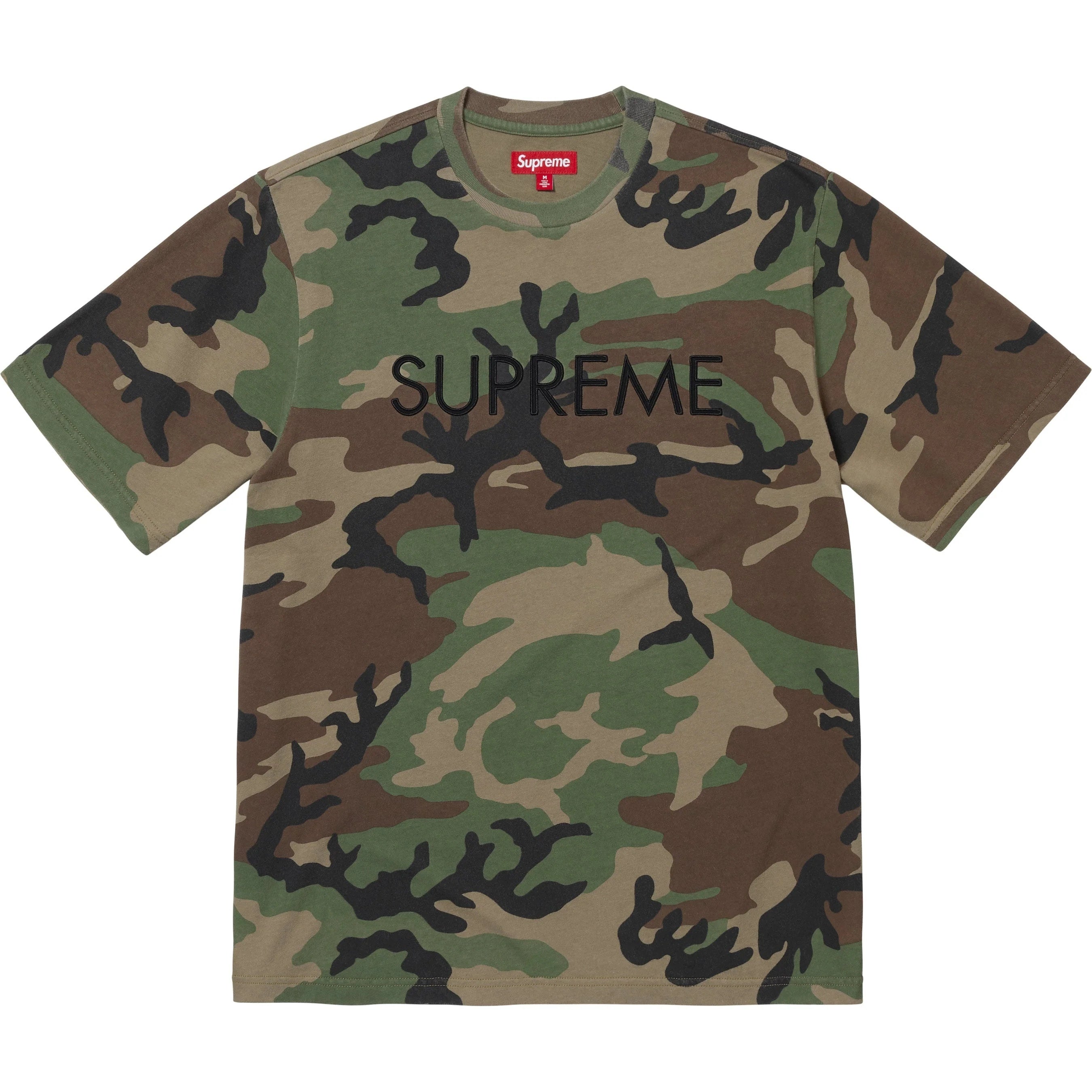 Camiseta Supreme Capital S/S Top Woodland Camo