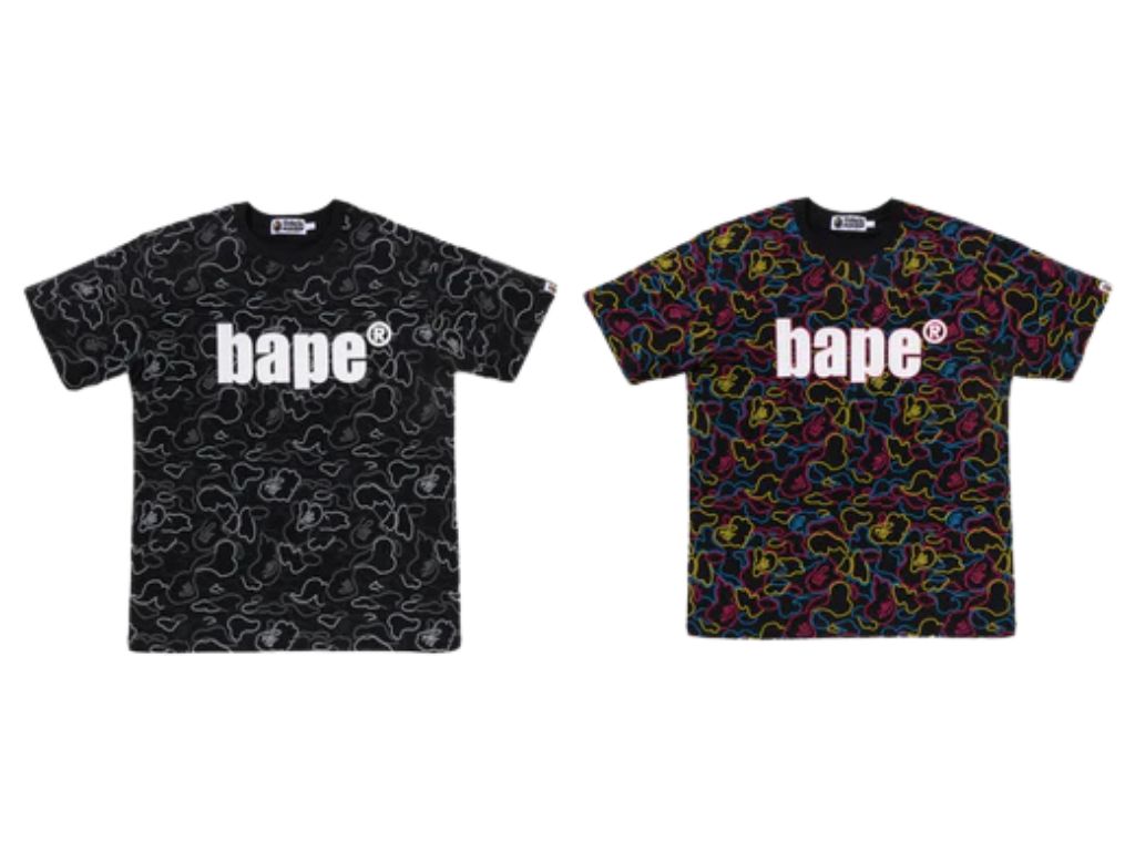 Camiseta NEON CAMO BAPE TEE