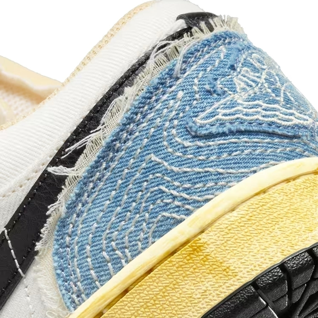 Tênis Air Jordan 1 Low SE WRMK "Jeans Sashiko"