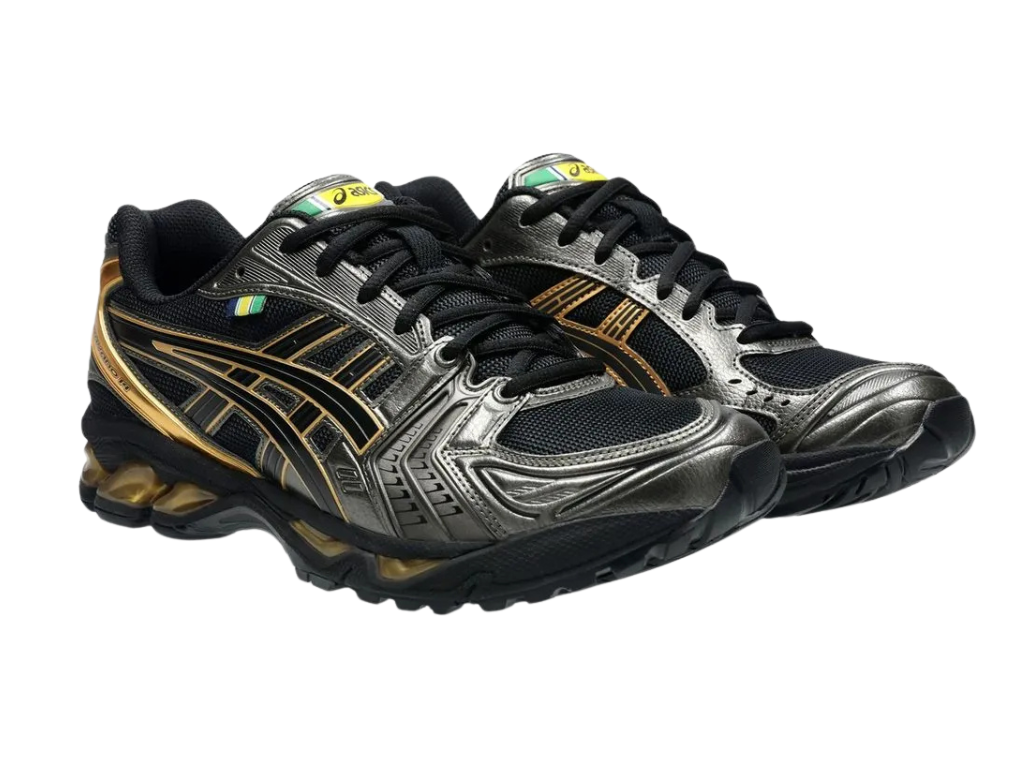 Tênis Asics Gel-Kayano 14 x Senna "Black/Metallic Gold"