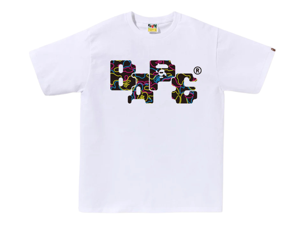 Camiseta NEON CAMO 8BIT BAPE LOGO TEE