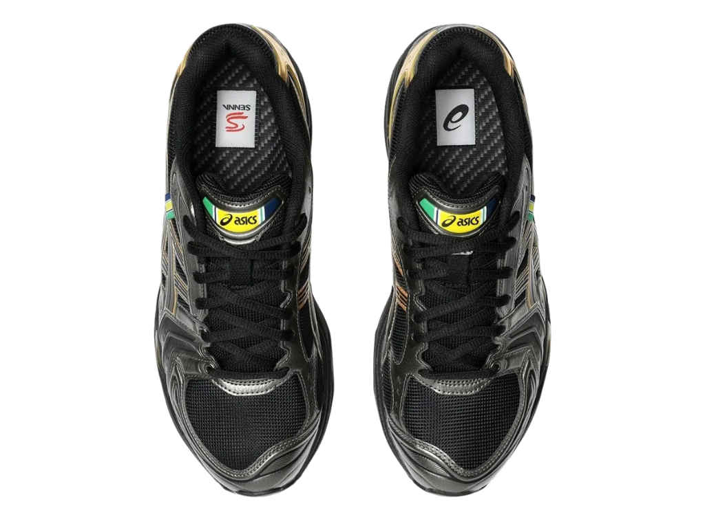 Tênis Asics Gel-Kayano 14 x Senna "Black/Metallic Gold"