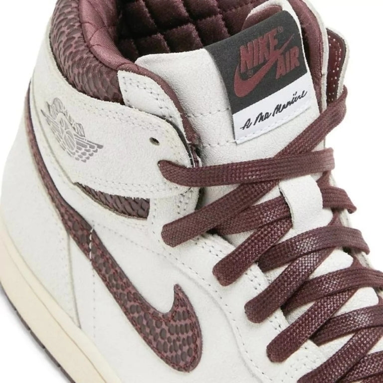 Tênis Nike Air Jordan 1 A Ma Maniere x 'Sail and Burgundy'